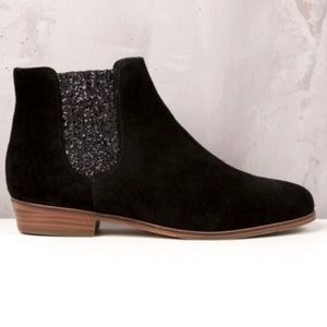 Bobbies La Feerique black suede booties.
